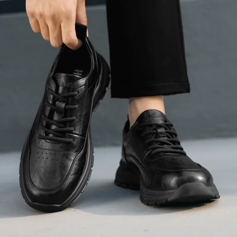 HLA Fashionable Versatile Height Increasing Wear Resistant Casual Shoes With Breathable Comfort Men's-5