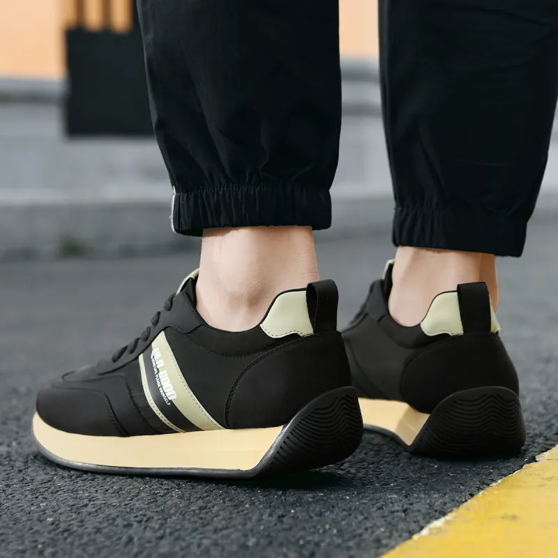 HLA Outdoor Trendy Patchwork Casual Shoes With Height Increase Wear-Resistant Running Shoes Men's-7