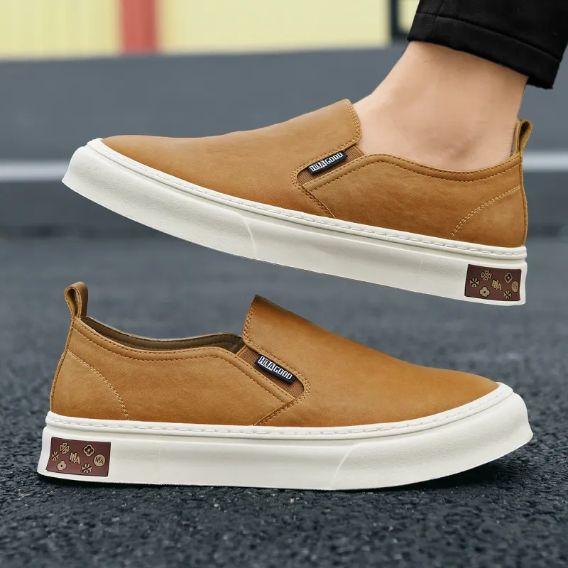 HLA Vintage Platform Slip-on Skateboard Shoes For Men Breathable And Comfortable Casual Shoes Men's-13
