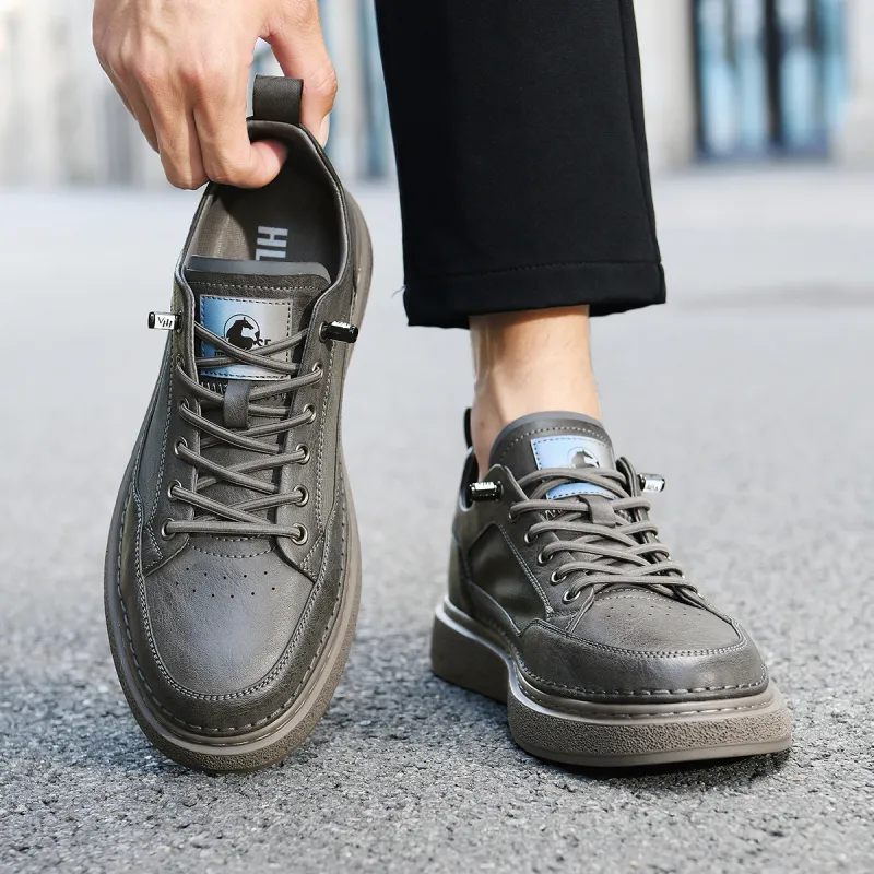HLA Fashionable Comfortable Lace-Free Casual Shoes Classic And Versatile Low-Top Skateboard Shoes Men's-13