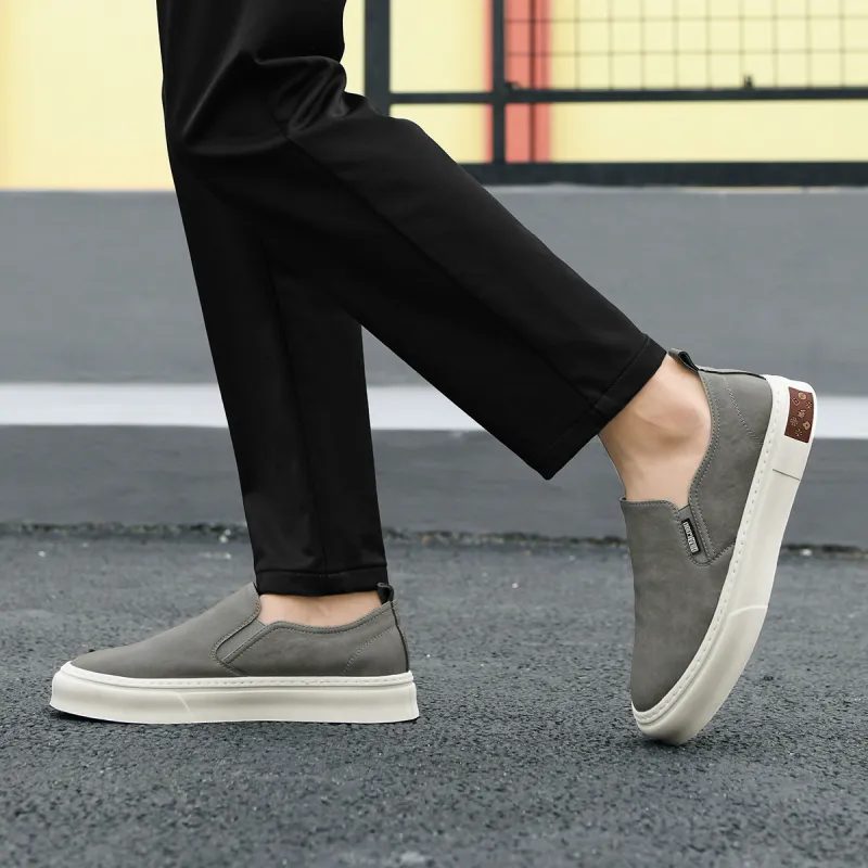 HLA Vintage Platform Slip-on Skateboard Shoes For Men Breathable And Comfortable Casual Shoes Men's-6