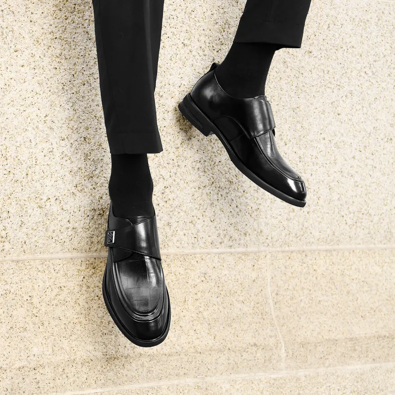 HLA Casual Business Formal Leather Shoes Genuine Leather Wedding Groom Derby Shoes Men's-5