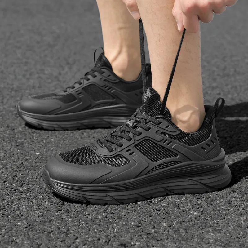 HLA Trendy Breathable Mesh Height Increasing Wear-Resistant Running Shoes Casual Shoes Men's-5