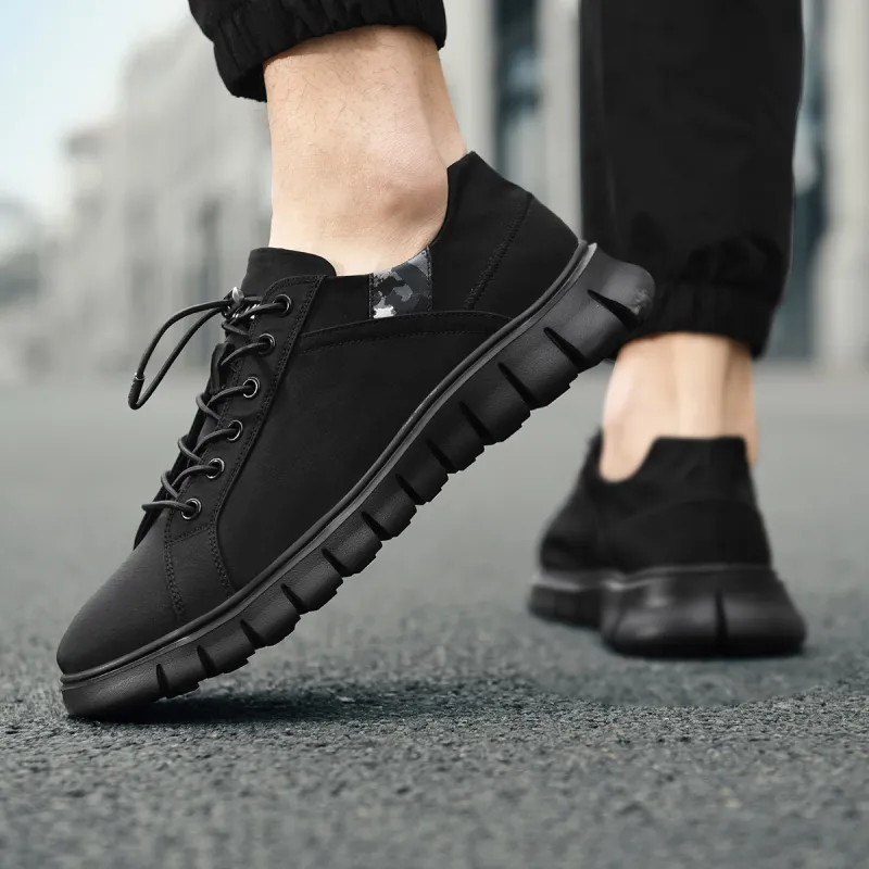 HLA Men's Shoes Fashion-Lace-Up Free Breathable Comfortable Casual Shoes Wear-Resistant Versatile Brogues-6