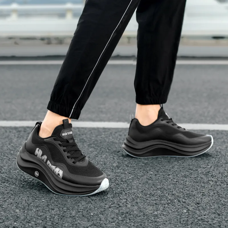 HLA Flyknit Breathable Height Increasing Casual Shoes Athletic Shoes Men-13