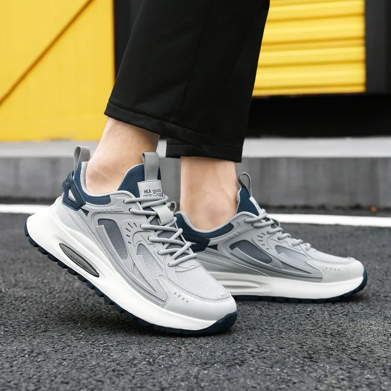 HLA Outdoor Fashion Breathable Mesh Athletic Shoes Height Increasing Wear-Resistant Casual Shoes Men's-7