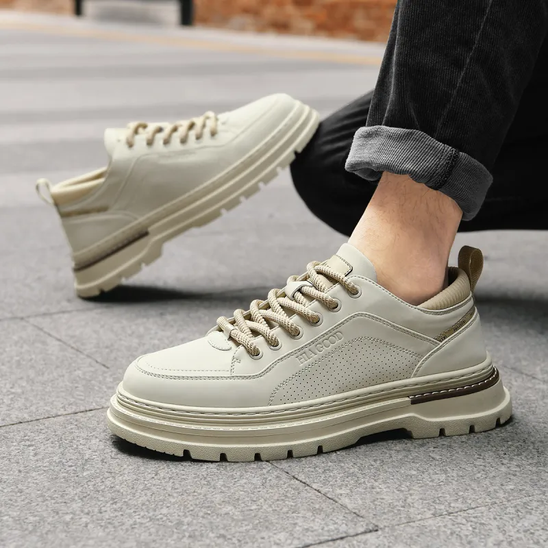 HLA Vintage Outdoor Casual Fleece-Lined Versatile Work Boots Low-Top Wear-Resistant Men's-12