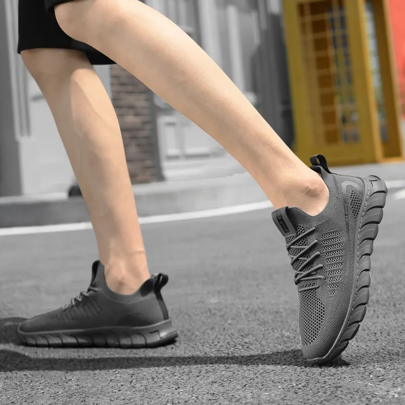 HLA Classic Breathable Height Increasing Wear-Resistant Flyknit Sports Comfortable Casual Shoes Men's-15