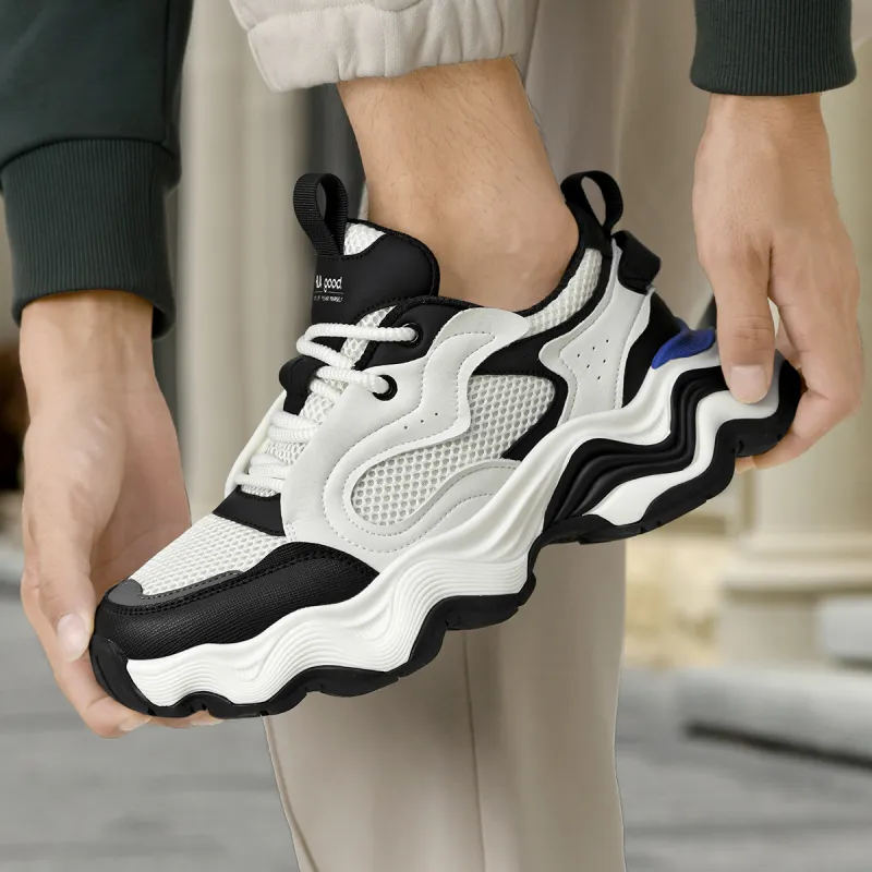 HLA Versatile Chunky Sneakers With Tire Platform Trendy Sneakers & Casual Shoes Men's-13
