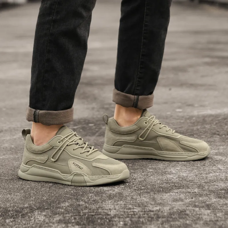 HLA Men's Shoes New Arrival Vintage Breathable Mesh Casual Shoes Men's Platform Versatile Athletic Shoes-14