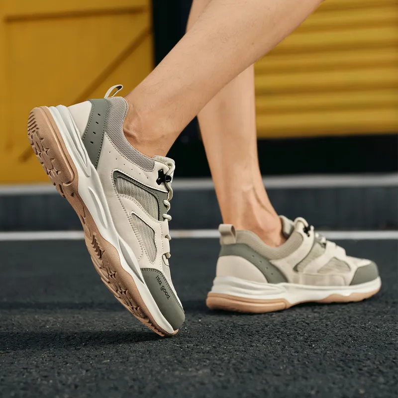 HLA Trendy Patchwork Breathable Athletic Shoes With Height Increase Wear-Resistant Versatile Casual Shoes Men's-13