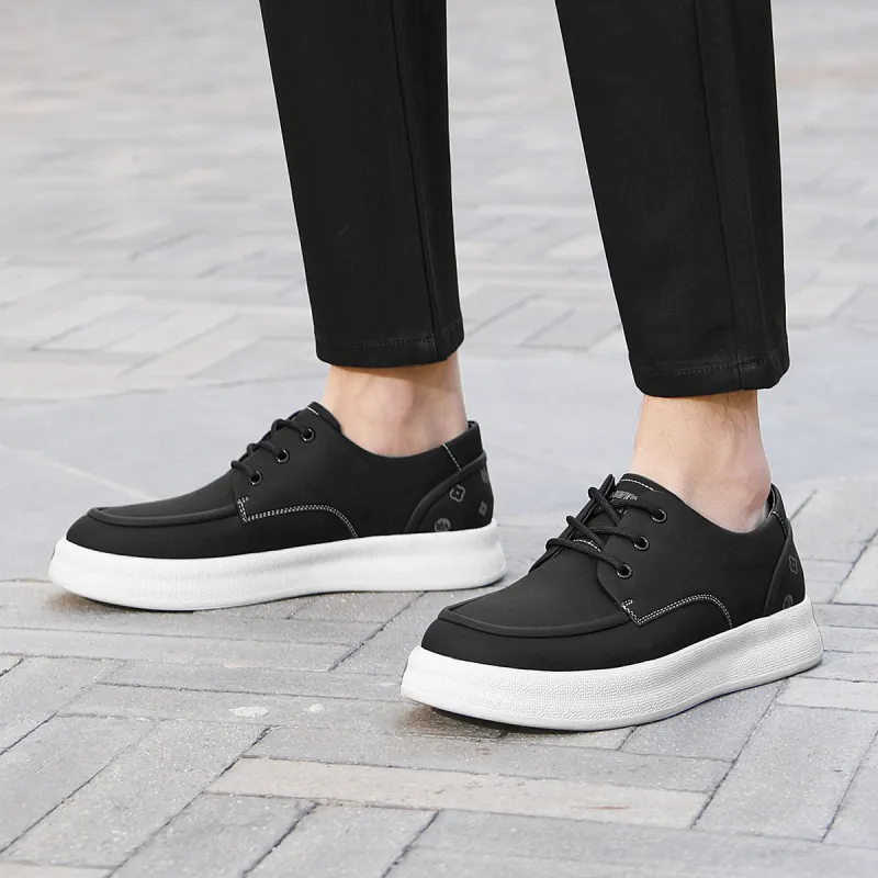 HLA Vintage Platform Comfortable Casual Leather Shoes Men's Workwear Low-Top-6