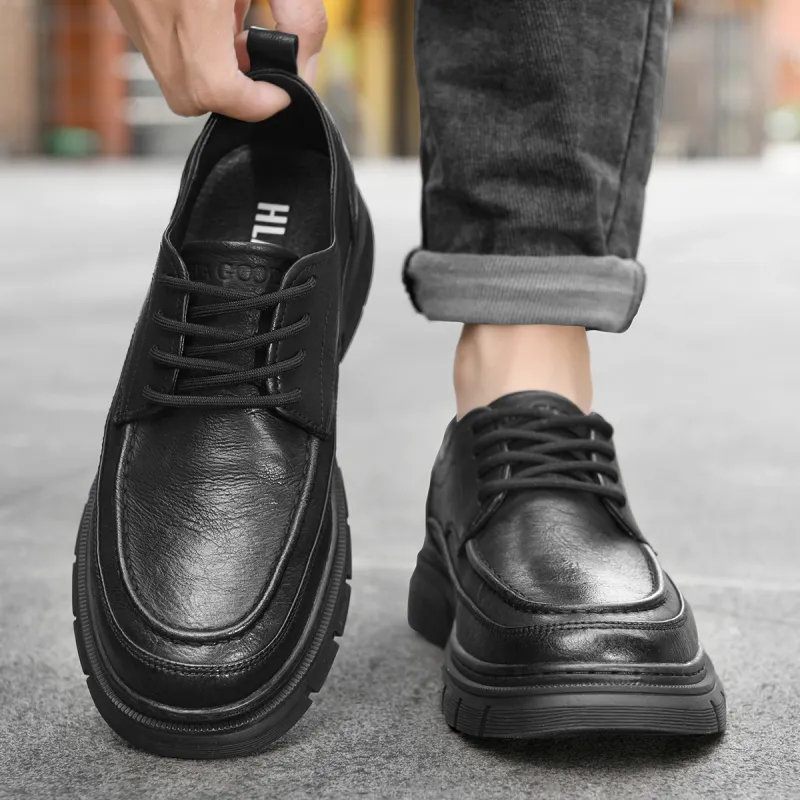HLA Classic Wear-Resistant Versatile Low-Top Work Boots Men's Casual Shoes Leather Shoes Men's-5