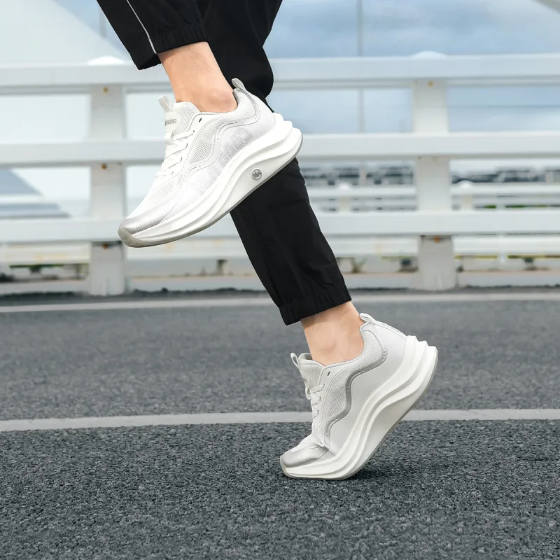 HLA Flyknit Breathable Height Increasing Casual Shoes Athletic Shoes Men-6