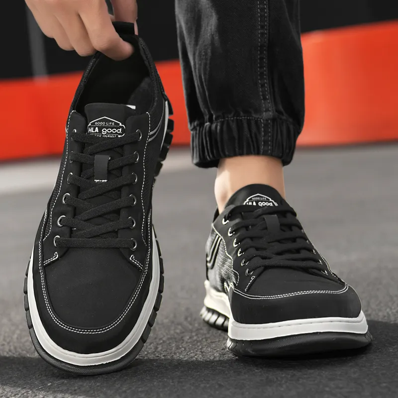 HLA Classic Comfortable Breathable Mesh Casual Shoes For Men Wear-Resistant Balmuda Shoes Men's-6
