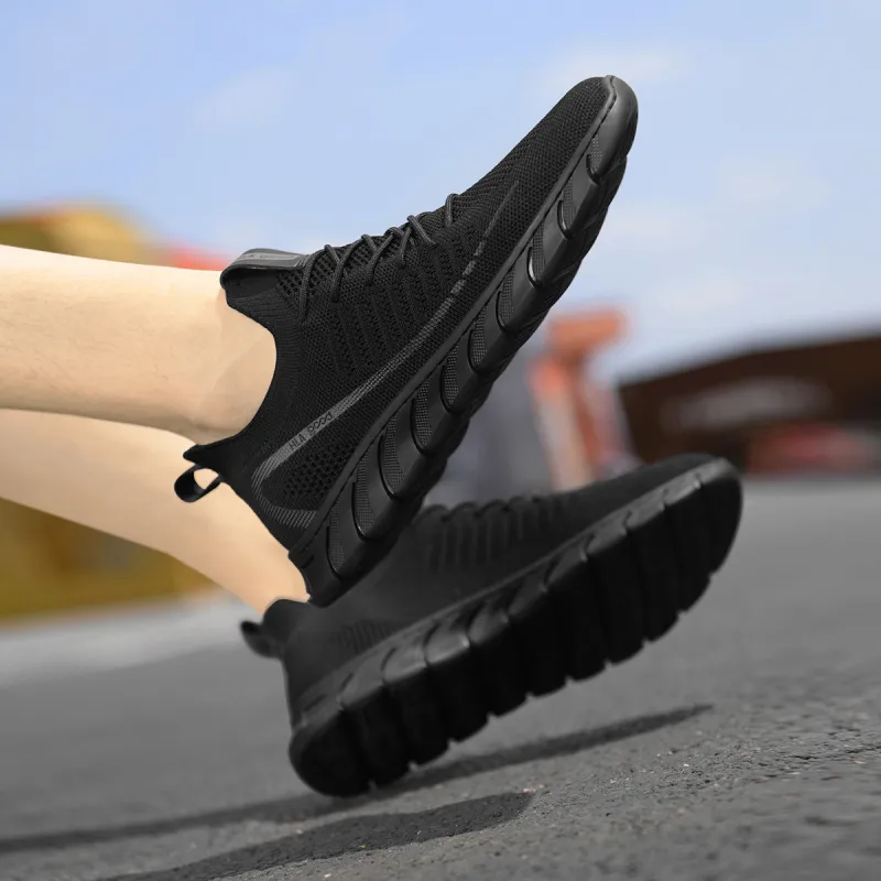 HLA Classic Breathable Height Increasing Wear-Resistant Flyknit Sports Comfortable Casual Shoes Men's-5
