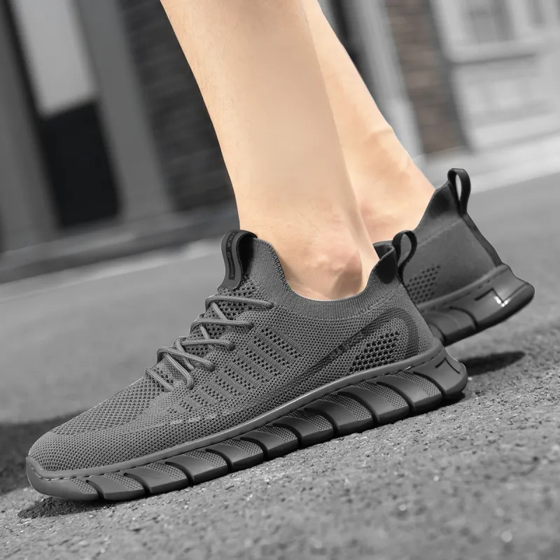 HLA Classic Breathable Height Increasing Wear-Resistant Flyknit Sports Comfortable Casual Shoes Men's-14