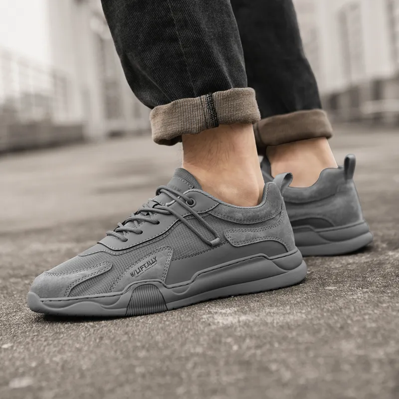 HLA Men's Shoes New Arrival Vintage Breathable Mesh Casual Shoes Men's Platform Versatile Athletic Shoes-7