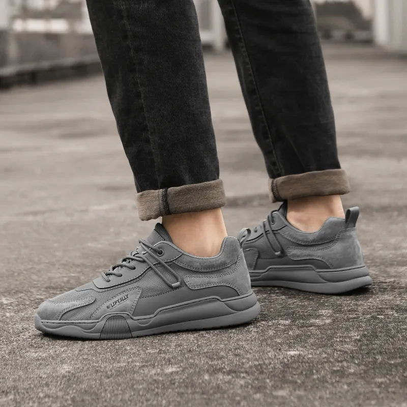 HLA Men's Shoes New Arrival Vintage Breathable Mesh Casual Shoes Men's Platform Versatile Athletic Shoes-5