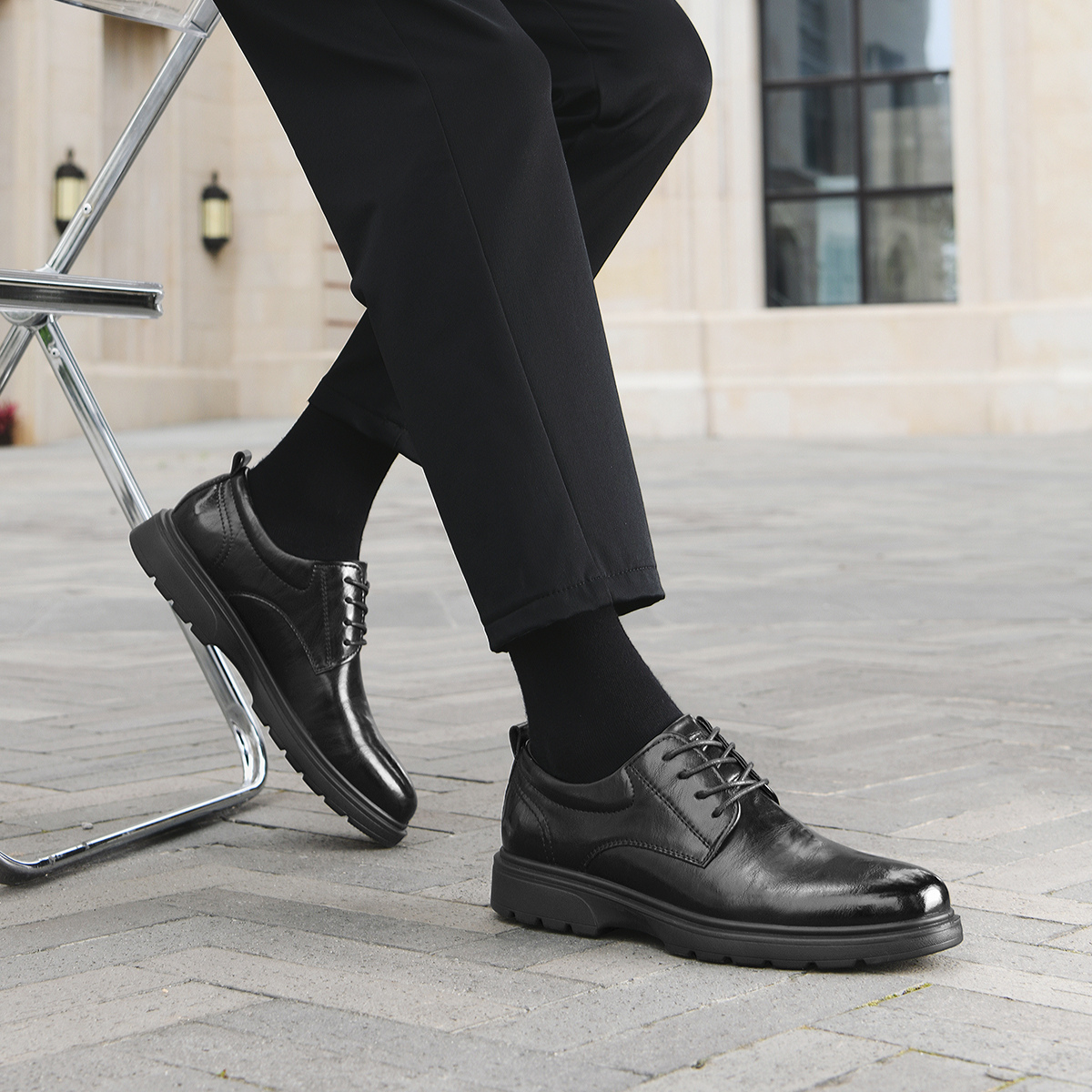 HLA Dress Shoes Men Low Top - POIZON