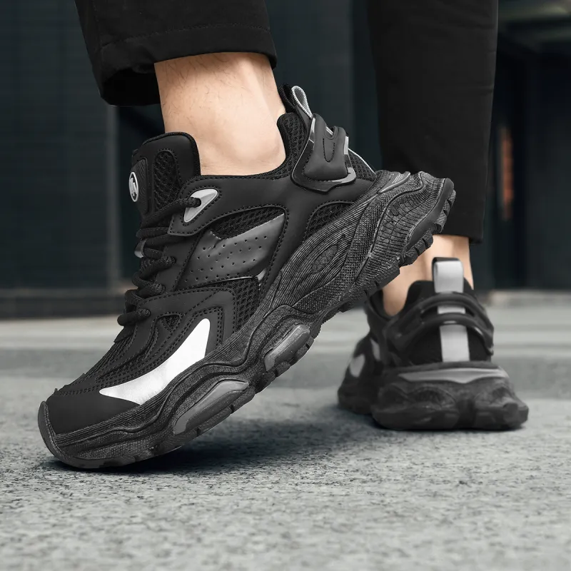 HLA Trendy Height Increasing Breathable Mesh Athletic Shoes Casual Shoes Platform Wear-Resistant Men's-5