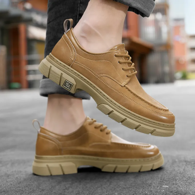 HLA Classic Wear-Resistant Versatile Low-Top Work Boots Men's Casual Shoes Leather Shoes Men's-13