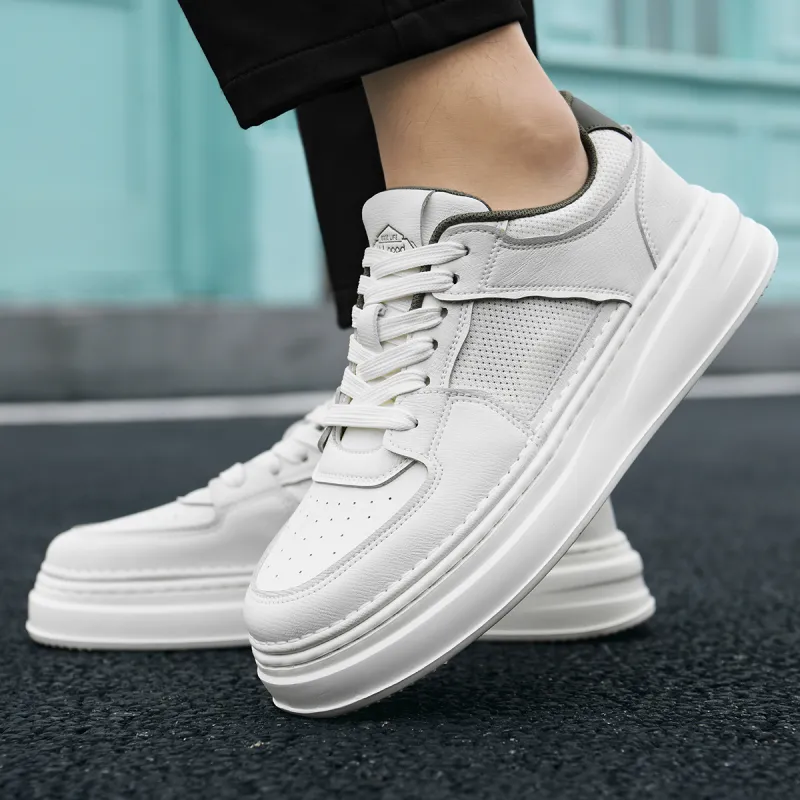 HLA Casual Skateboard Shoes With Perforated Breathable Comfortable Sports Sneakers Men's-6