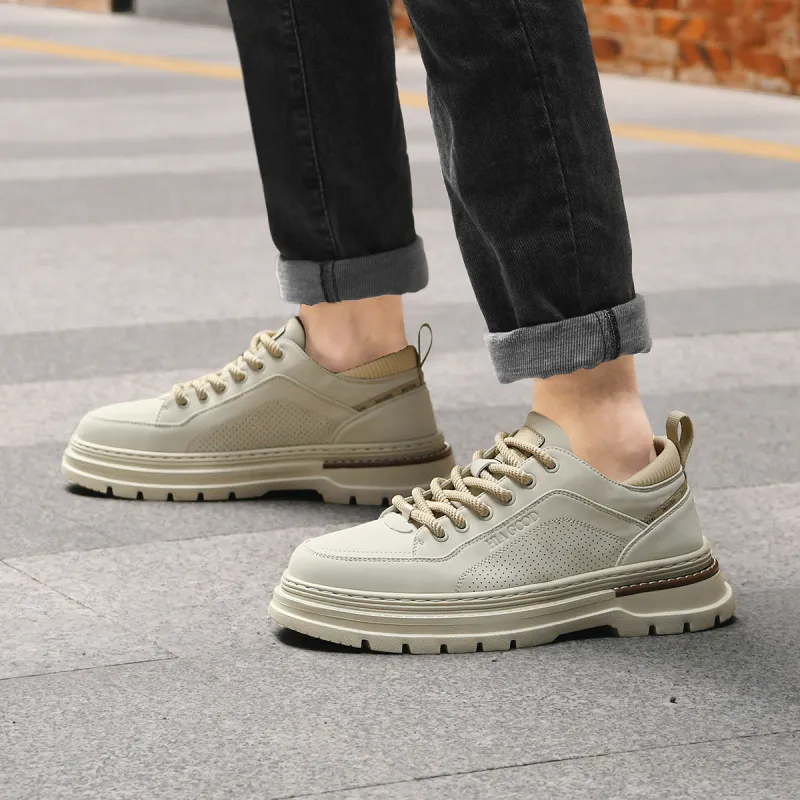 HLA Vintage Outdoor Casual Fleece-Lined Versatile Work Boots Low-Top Wear-Resistant Men's-13