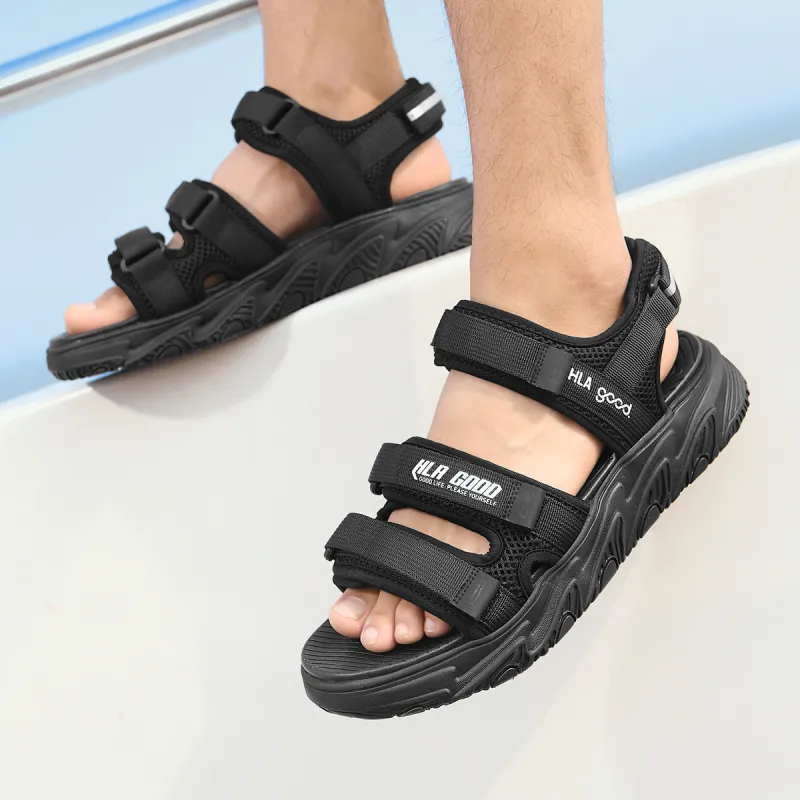 HLA Men's Shoes Trendy Breathable Comfortable Wear-Resistant Casual Outdoor Beach Sandals-7