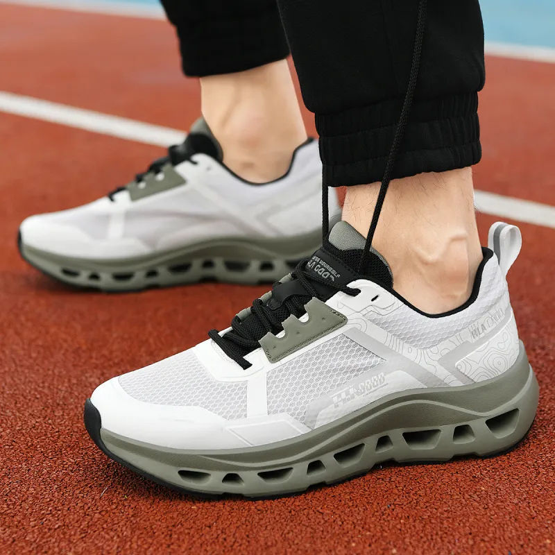 HLA Trendy Height Increasing Breathable Mesh Athletic Shoes Wear-Resistant Platform Casual Shoes Chunky Sneakers Men's-19