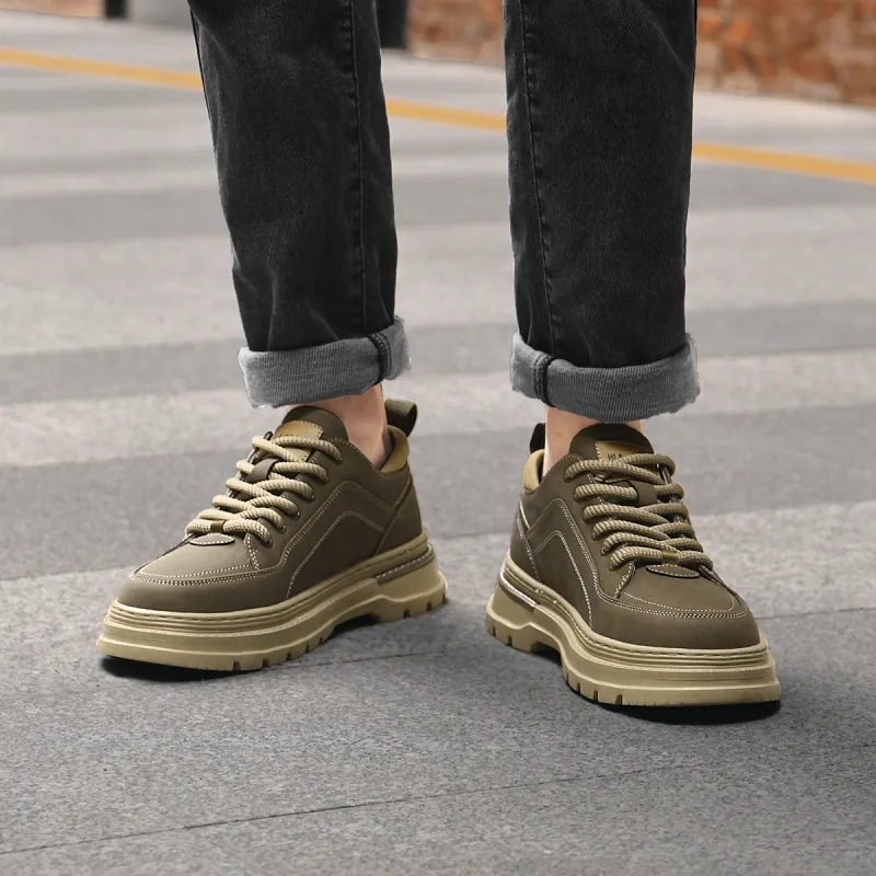 HLA Vintage Outdoor Casual Fleece-Lined Versatile Work Boots Low-Top Wear-Resistant Men's-19