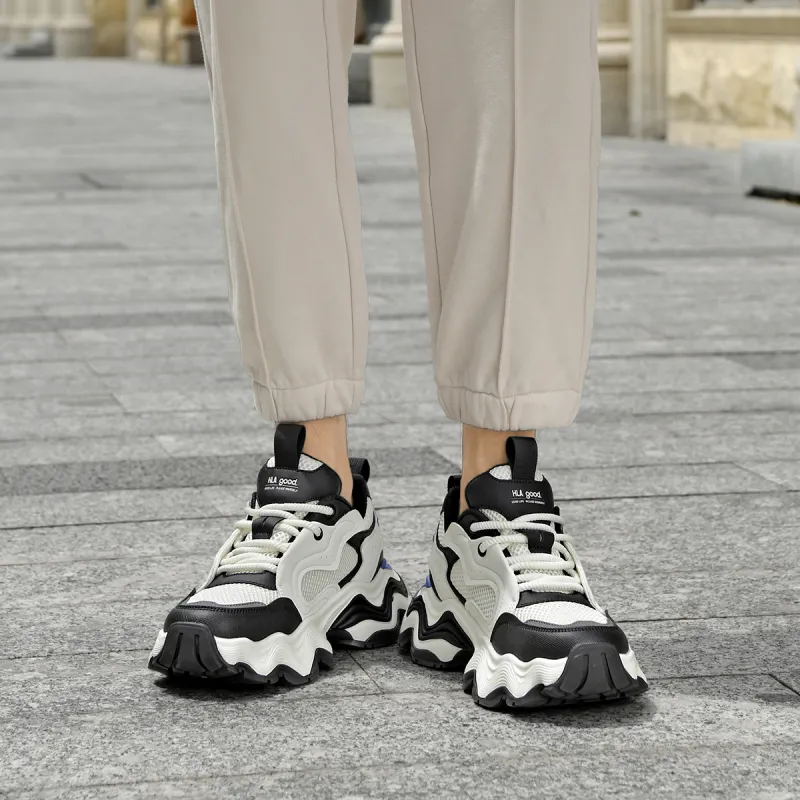 HLA Versatile Chunky Sneakers With Tire Platform Trendy Sneakers & Casual Shoes Men's-12