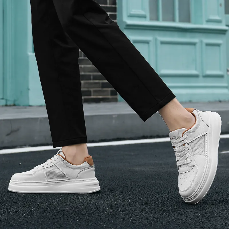 HLA Casual Skateboard Shoes With Perforated Breathable Comfortable Sports Sneakers Men's-13
