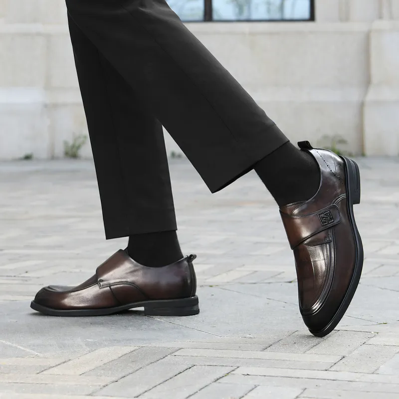 HLA Casual Business Formal Leather Shoes Genuine Leather Wedding Groom Derby Shoes Men's-13