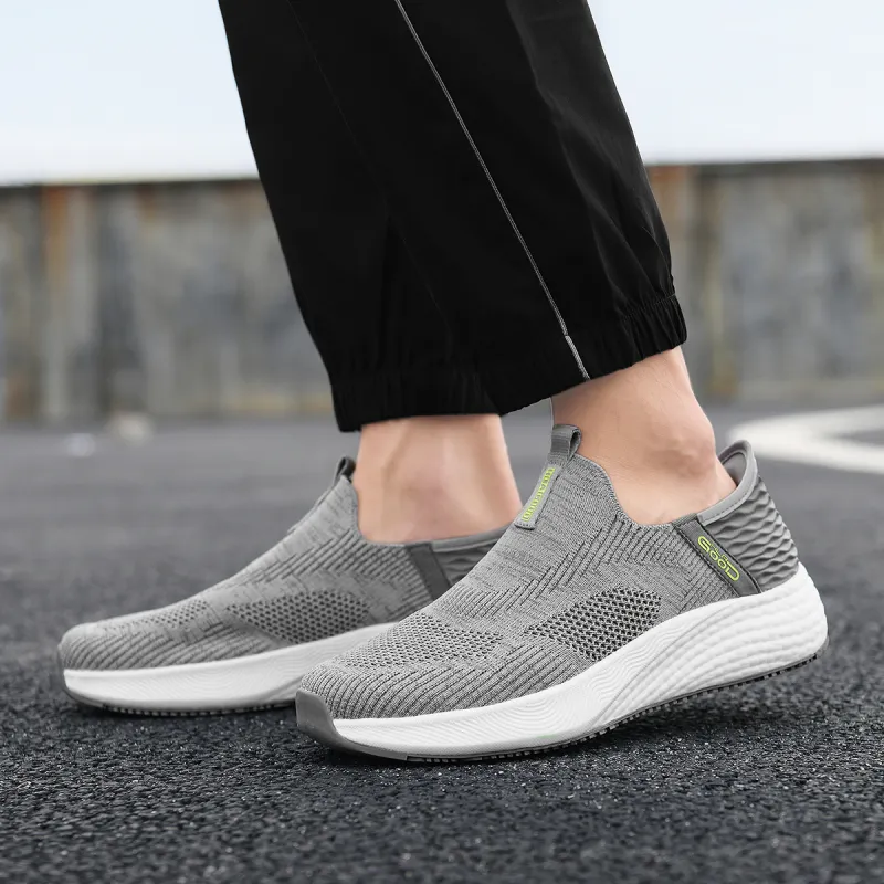 HLA Breathable Slip on Mesh Comfortable Height Increasing Casual Shoes Men's-6