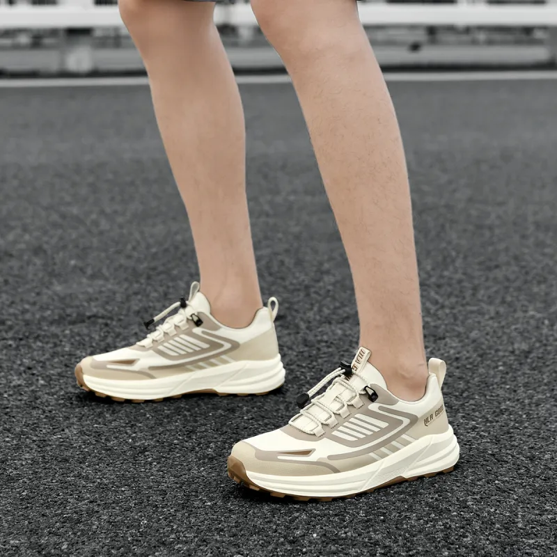 HLA Trendy Versatile Breathable Height Increasing Athletic Shoes-Lace-Free Casual Shoes Chunky Sneakers Men's-12