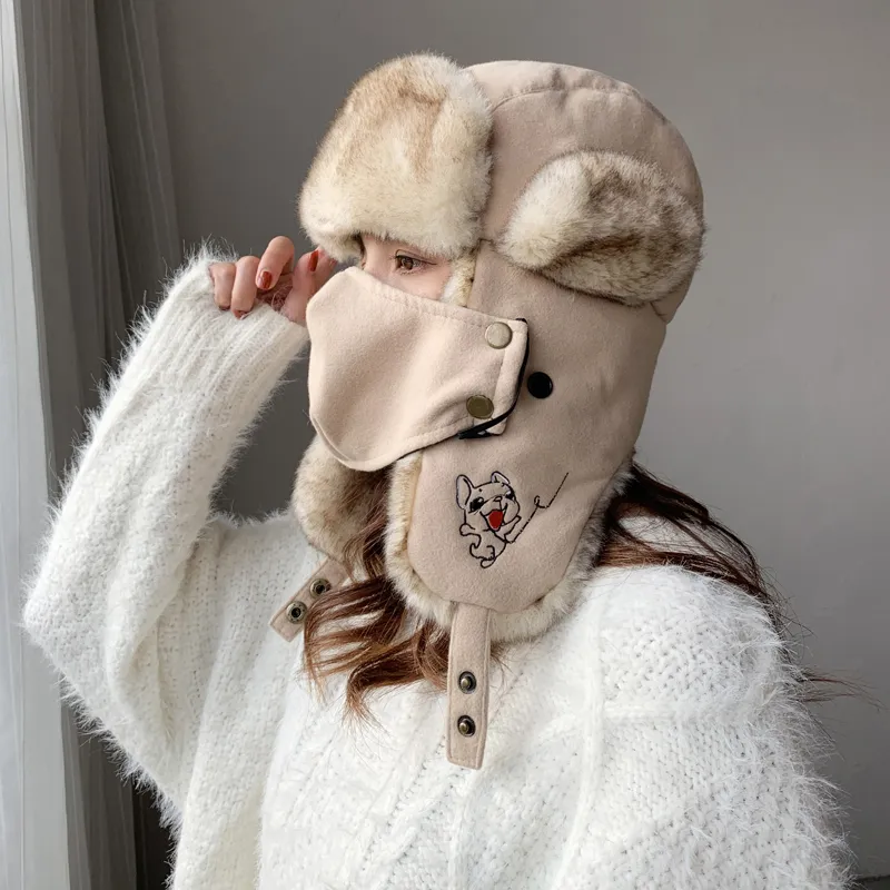 BAIJUAN Polyester Trapper Hats Unisex-11