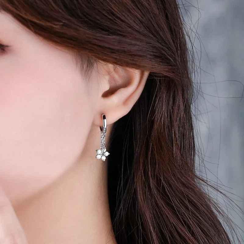 BAIJUAN S925 Silver Earrings Women's-1