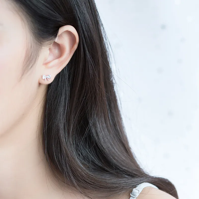 BAIJUAN 925 Sterling Silver Stud Earrings Women's-1