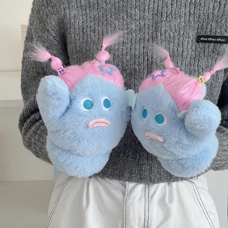 BAIJUAN Polyester Knit Gloves Unisex-2