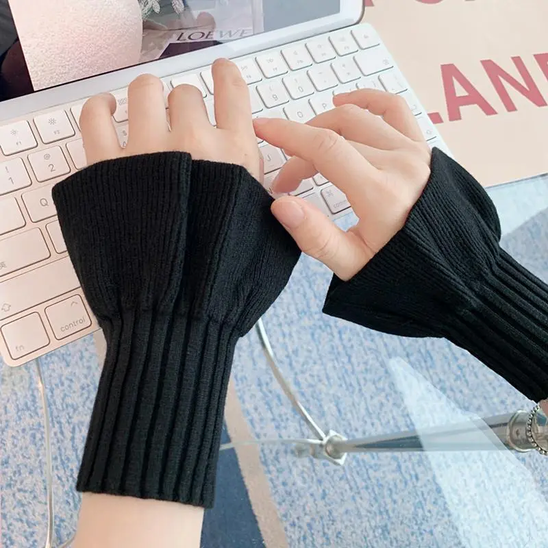 BAIJUAN Acrylic Full Finger Gloves Women's-2