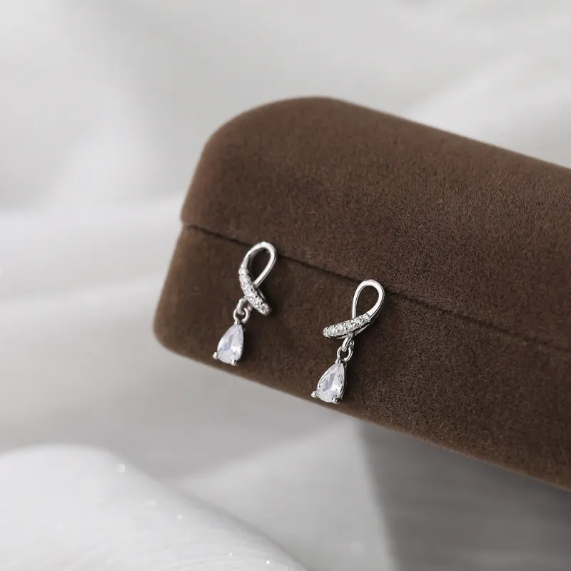 BAIJUAN S925 Silver Stud Earrings Women's-1