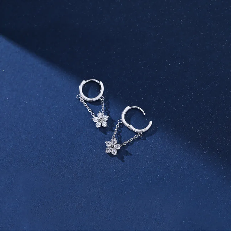 BAIJUAN S925 Silver Earrings Women's-2