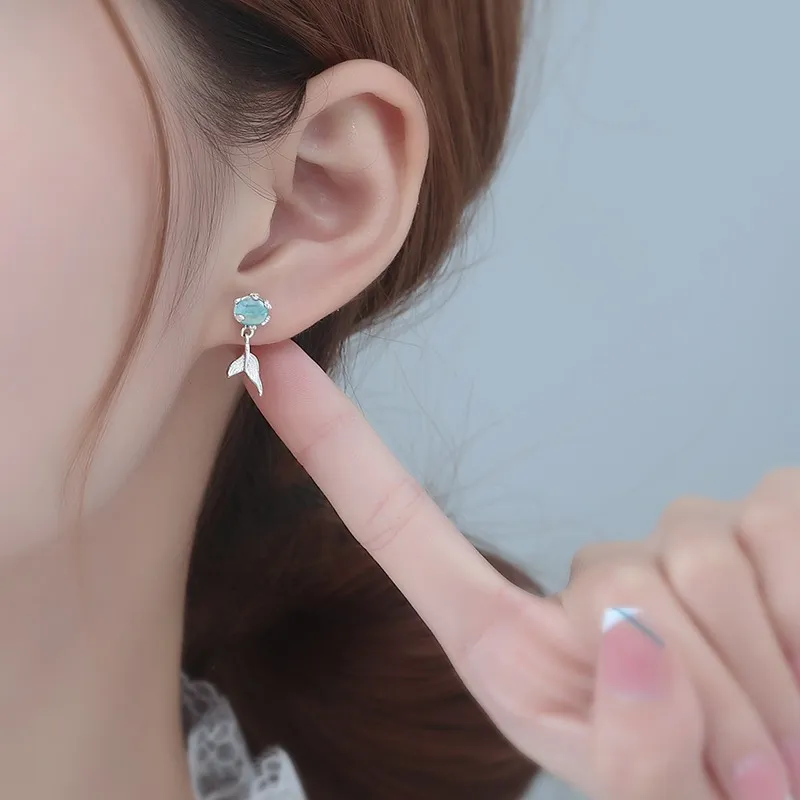 BAIJUAN Alloy With Zircon Stud Earrings Women's-1