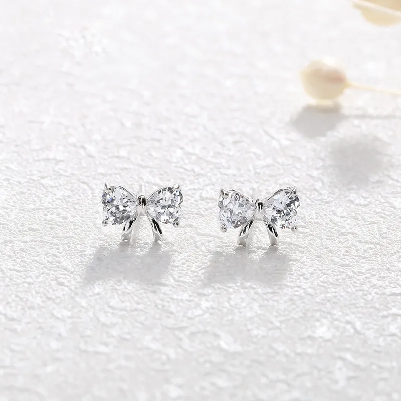 BAIJUAN 925 Sterling Silver Stud Earrings Women's-2