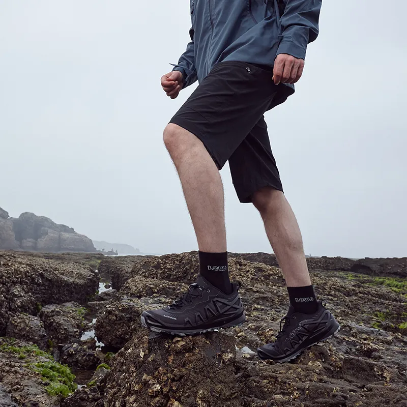 Lowa Merger Ink Horse GTX Anti Slip Wear Resistant Waterproof And Breathable Low Top Outdoor Shoes Men's Black-7