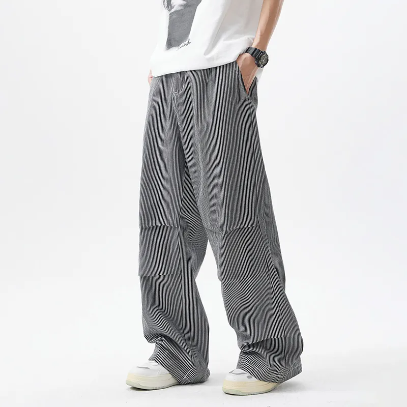 JASONWOOD Casual Pants Unisex Black White-5