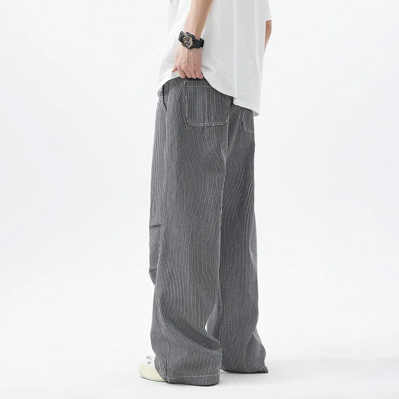 JASONWOOD Casual Pants Unisex Black White-6