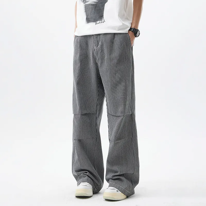 JASONWOOD Casual Pants Unisex Black White-4