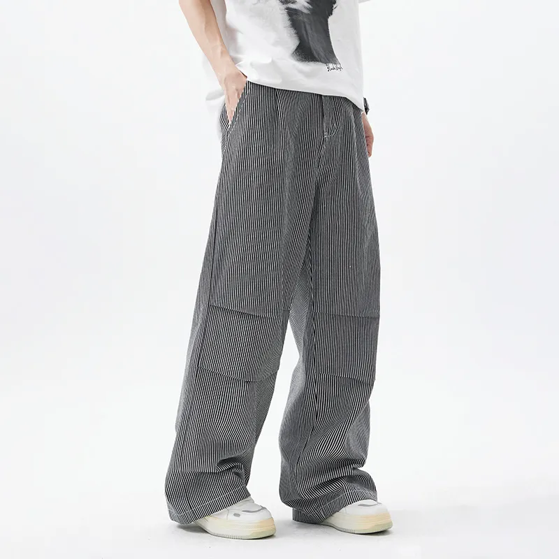 JASONWOOD Casual Pants Unisex Black White-3